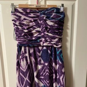 Silk strapless dress